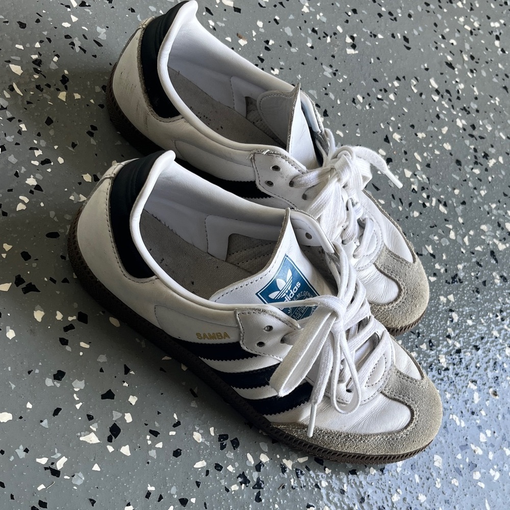 Adidas Samba White and Black Sneakers